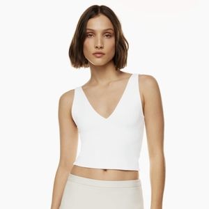 Babaton Contour V-neck Tank, XS, white